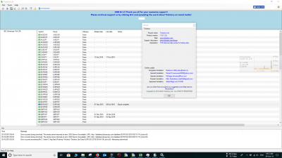 screenshot of "About", and the error