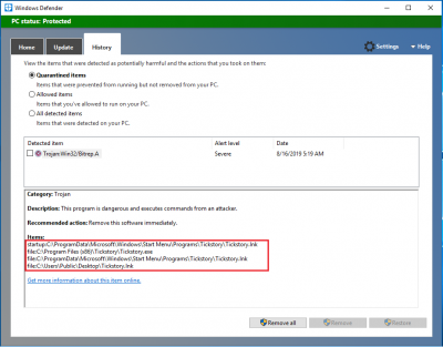 windows defender screenshot