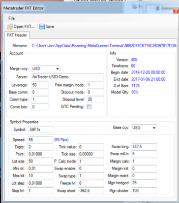 Data from MT4