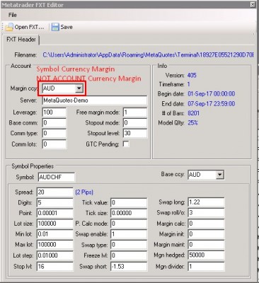 This is how FXT editor will read and map header of FXT file created by MT4 tester